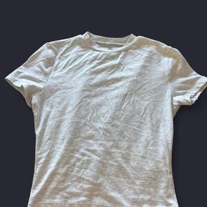 Shein Crewneck T-Shirt in Light Gray